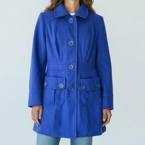Tulle Royal Blue Peacoat Jacket – Size Large